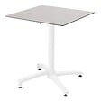 OVIALA - Ensemble table terrasse stratifié béton et 2 fauteuils gris - Opéra - vignette