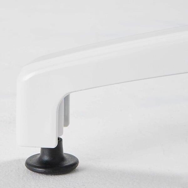 OVIALA - Ensemble table 70 cm marbre et 4 chaises en métal blanc - Opéra - large