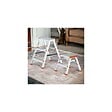BRIXO - Escabeau 2 marches Marche-pied Aluminium Charge 125 kg Pliable Pieds anti-dérapants BRIXO - vignette
