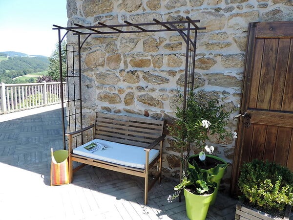 CENTRALE BRICO - Pergola tube CAR20 fer vieilli - 187x40x198 cm - Acier époxy - large