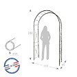 CENTRALE BRICO - Arche tube ROND20 losange vert sapin - 130x40x250 cm - Acier époxy - vignette