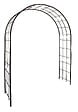 CENTRALE BRICO - Arche tube CAR20 treillage fer vieilli - 180x50x250 cm - Acier époxy - vignette
