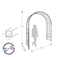 CENTRALE BRICO - Arche tube CAR20 treillage fer vieilli - 180x50x250 cm - Acier époxy - vignette