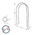 CENTRALE BRICO - Arche "Basics" tube rond 16 mm noir 130x40x250 cm - Acier époxy - vignette