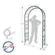 CENTRALE BRICO - Arche tube ROND20 romantique fer vieilli - 130x40x250 cm - Acier époxy - vignette