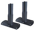 CENTRALE BRICO - Pack 2 pieds tube CAR25 à visser anthracite - 13x6x12 cm - Acier époxy - vignette