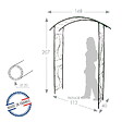 CENTRALE BRICO - Arche tube ROND20 pont vert sapin - 148x40x207 cm - Acier époxy - vignette