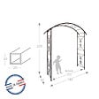 CENTRALE BRICO - Arche tube CAR20 pont fer vieilli - 180x50x220 cm - Acier époxy - vignette
