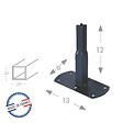 CENTRALE BRICO - Pack 4 pieds tube carré 20 à visser - 13x6x12 cm - anthracite - vignette
