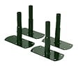 CENTRALE BRICO - Pack 4 pieds tube ROND20 à visser vert sapin - 13x6x12 cm - Acier époxy - vignette