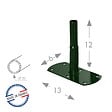 CENTRALE BRICO - Pack 4 pieds tube ROND20 à visser vert sapin - 13x6x12 cm - Acier époxy - vignette