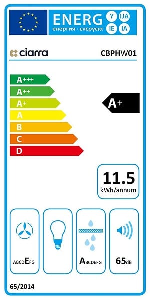 CIARRA - Hotte Aspirante Portative Mini Extracteur d'air Posable Blanc CDW01PH - large