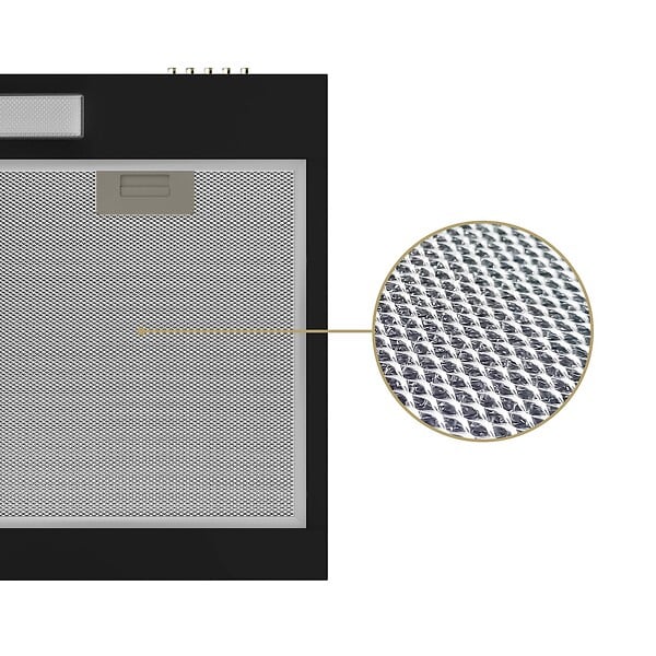 CIARRA - CIARRA Hotte Encastrable 60cm Hotte Casquette 220 m³/h 3 Vitesses Recyclage ou Evacuation CD6903DB - large