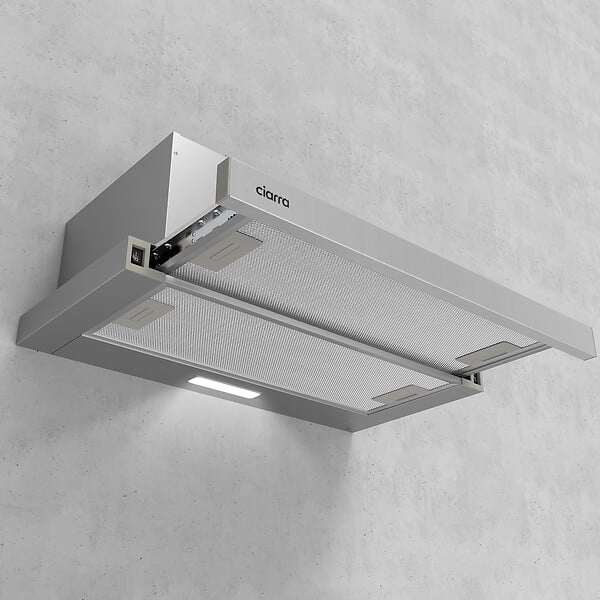 CIARRA - CIARRA Hotte Encastrable 60cm Hotte Tiroir Recyclage ou Evacuation 350m3/h CD6906DS - large