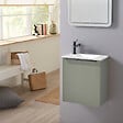 GODART - Pack lave-mains Vert et poignée noire avec lave-mains extra fin blanc - Robinet Eau froide à gauche -L.42.5 X H.48.6cm - vignette