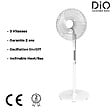 DIO - Ventilateur silencieux oscillant 45W Ø40cm 3 vitesses - Blanc - DiO - vignette