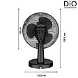 DIO - Ventilateur de table Ø40cm 45W - Noir - DiO - vignette