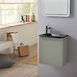 GODART - Pack lave-mains Vert et poignée noire avec lave-mains extra fin noir - Robinet Eau froide à gauche -L.42.5 X H.48.6cm - vignette