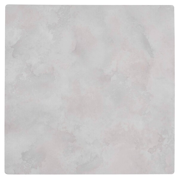 OVIALA - Ensemble table haute stratifié béton gris clair et 2 chaises blanc - Opéra - large