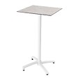 OVIALA - Ensemble table haute 60x60 cm inclinable stratifiée et 2 chaises gris - Opéra - vignette