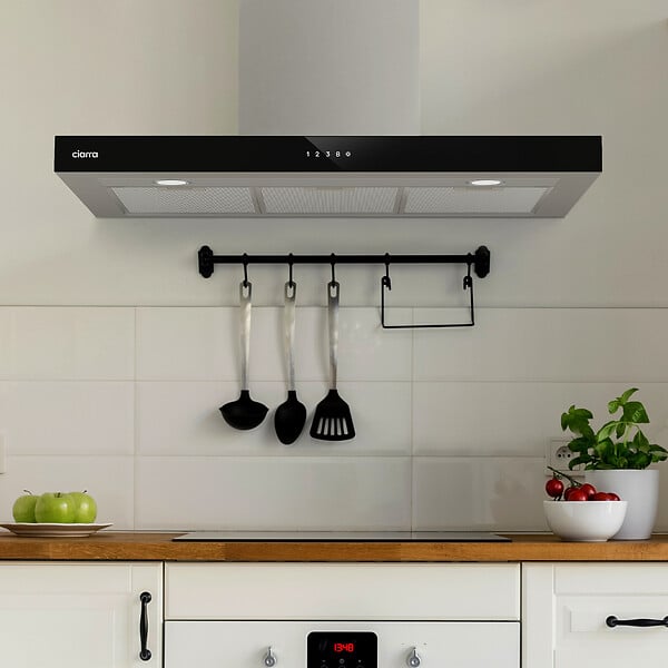 CIARRA - Hotte cuisine 90cm 650 m³/h  Commandes tactiles & Wi-Fi Ciarra CD9102S - large