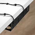 EMUCA - Lot de 2 Chemin de câbles sous le bureau, Longueur 430 mm, Acier, Peint en noir - vignette