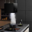 CIARRA - Hotte Ilot Tactile APP Contrôle 700m³/h Clasee A+++ Booster Noir CD4850B - vignette