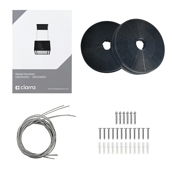 CIARRA - Hotte Ilot Tactile APP Contrôle 700m³/h Clasee A+++ Booster Noir CD4850B - large