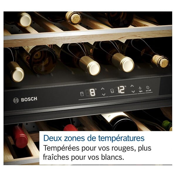 BOSCH - Cave à Vin 44 Bouteilles Double Zone Noir - KWK16ABGB - large