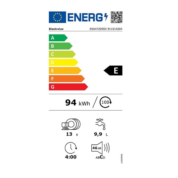 ELECTROLUX - lave-vaisselle 60cm 13 couverts 46db - ESA47205SX - large