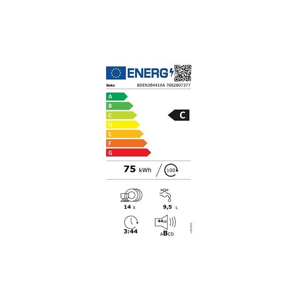 BEKO - Lave-vaisselle 60cm 14couverts 44db - BDEN38441XA - large