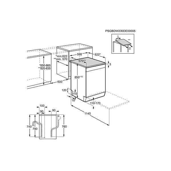 ELECTROLUX - lave-vaisselle 60cm 14 couverts 44db - ESM48310SX - large