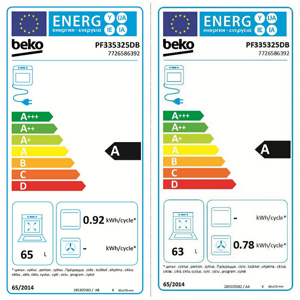 BEKO - piano de cuisson gaz 159l 7 feux noir - pf335325db - large
