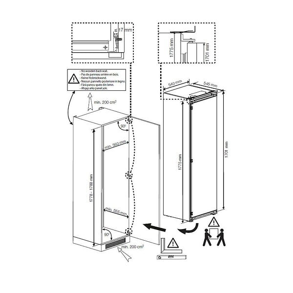 BEKO - congélateur intégrable à glissière 220l - BFNA247E40SN - large