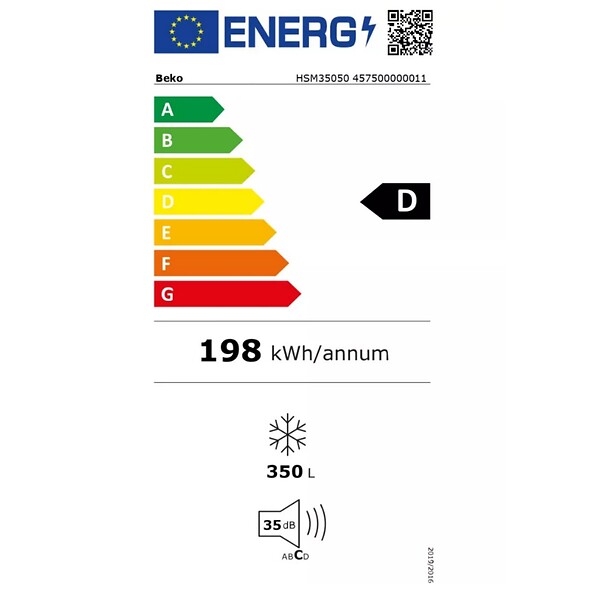 BEKO - congélateur coffre 155.5cm 350l - HSM35050 - large