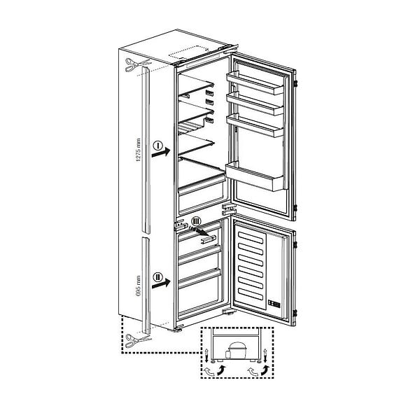 BEKO - Réfrigérateur Combiné Intégrable à Glissière 289l - BCHA306E4SN - large