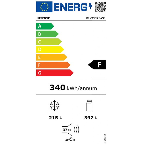 HISENSE - Réfrigérateur Américain 91cm 612l Nofrost - RF793N4SASE - large