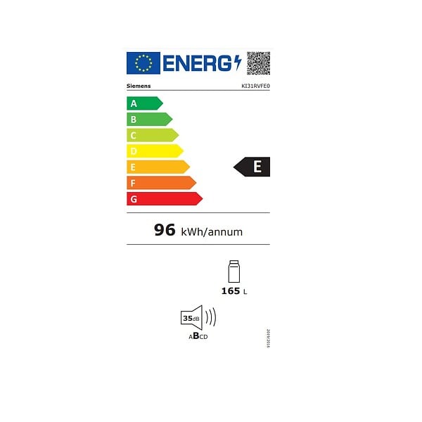SIEMENS - Réfrigérateur 1 Porte Intégrable à Pantographe 165l - KI31RVFE0 - large