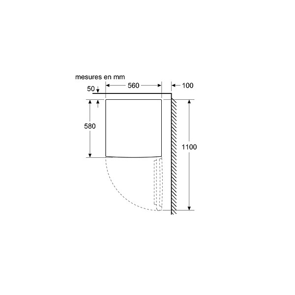 BOSCH - réfrigérateur table top 56cm 134l blanc - KTR15NWEB - large
