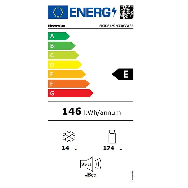 ELECTROLUX - réfrigérateur 1 porte intégrable à glissières 188l - LFB3DE12S - large