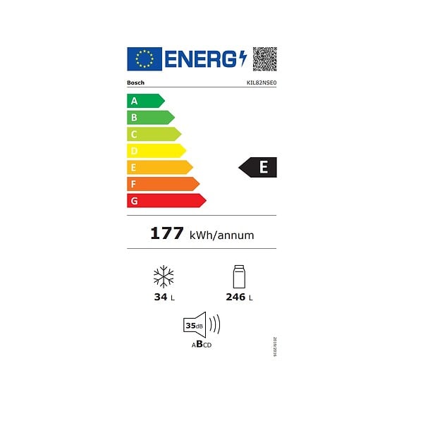 BOSCH - Réfrigérateur 1 Porte Intégrable à Glissières 55cm 280l - KIL82NSE0 - large
