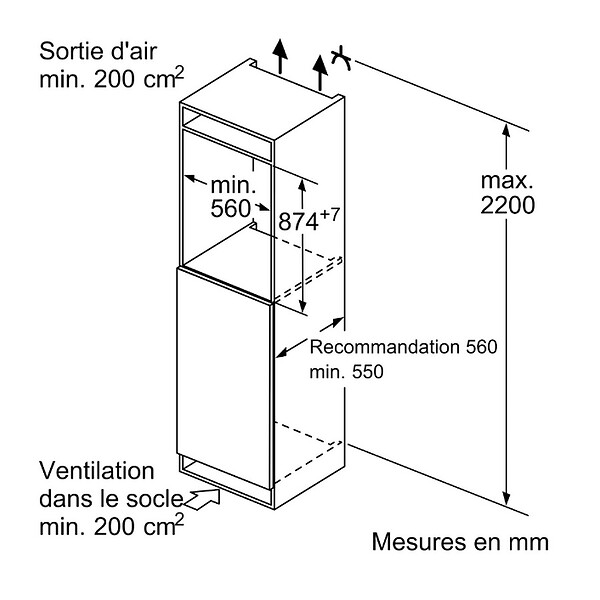 BOSCH - Réfrigérateur 1 Porte Intégrable à Glissières 119l - KIL22NSE0 - large