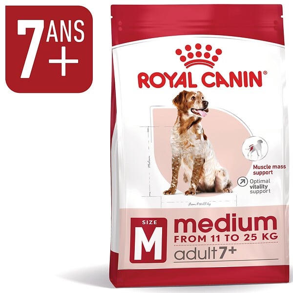 ROYAL CANIN - Croquettes chien de taille moyenne +7ans - 15kg - large