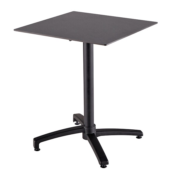 OVIALA - Ensemble table de terrasse stratifié ardoise gris et 2 fauteuils taupe - Opéra - large