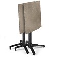 OVIALA - Ensemble table terrasse stratifié marbre beige et 4 fauteuils taupe - Opéra - vignette