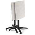 OVIALA - Ensemble table de terrasse stratifié beton clair et 2 fauteuils gris - Opéra - vignette