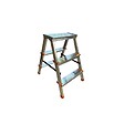 BRIXO - Escabeau 3 marches Marche-pied Aluminium Charge 125 kg Pliable Pieds anti-dérapants BRIXO - vignette