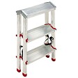 BRIXO - Escabeau 3 marches Marche-pied Aluminium Charge 125 kg Pliable Pieds anti-dérapants BRIXO - vignette