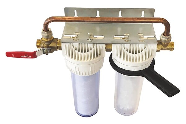 AQUAWATER - Duplex OnePhos+ Bypass breveté - 3 actions (filtration/calcaire/corrosion) -12m - large