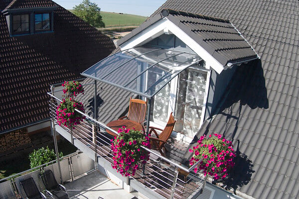 CANOPIA - Canopia Abri terrasse auvent Vega 200,5 x 199,6 cm Gris - large